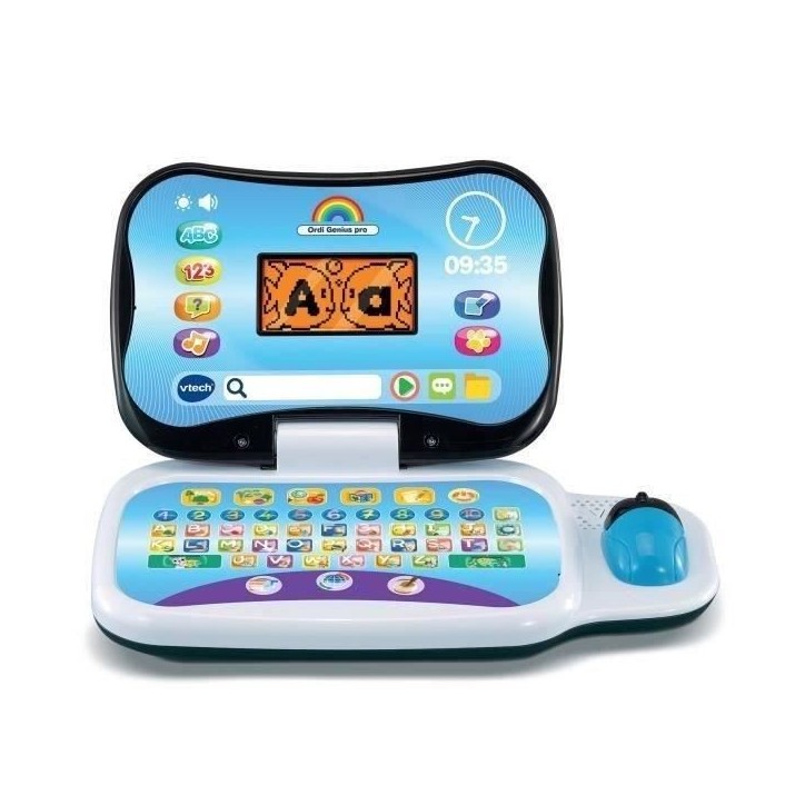 Ordinateur éducatif VTECH ORDI GENIUS PRO NOIR pour enfants de 3 a 7 ans avec souris et 20 activités incluses
