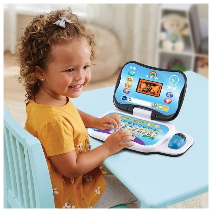 Ordinateur éducatif VTECH ORDI GENIUS PRO NOIR pour enfants de 3 a 7 ans avec souris et 20 activités incluses