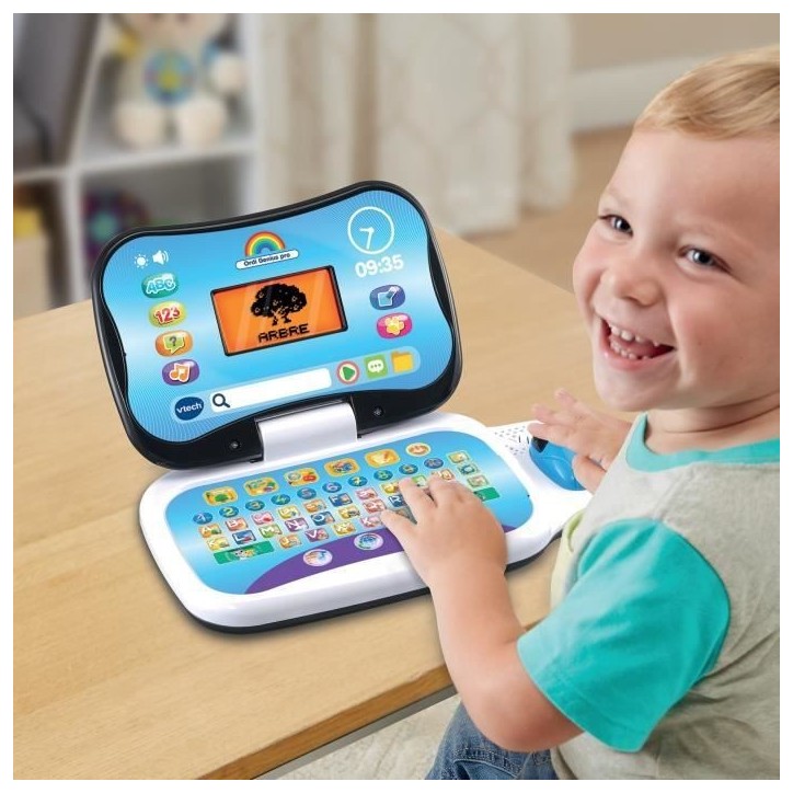 Ordinateur éducatif VTECH ORDI GENIUS PRO NOIR pour enfants de 3 a 7 ans avec souris et 20 activités incluses
