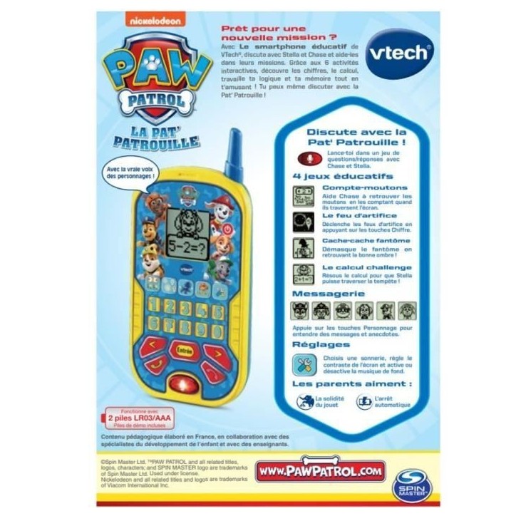 VTECH - PAT PATROUILLE - Le Smartphone Éducatif