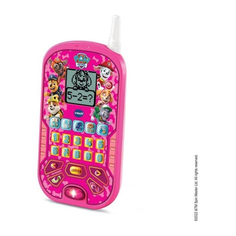 VTECH - PAT PATROUILLE - Smartphone Éducatif Rose - 6 activités édu