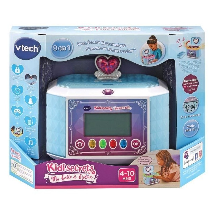 Boîte a Bijoux - VTECH - Kidisecrets - Multicolore - Écran Rétroéclairé - 4 ans et plus Boîte a Bijoux - VTECH - Kidisecrets - Multicolore - Écran Rétroéclairé - 4 ans et plus