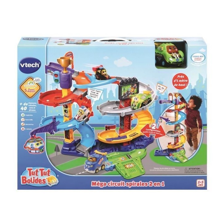 VTECH - Tut Tut Bolides - Méga Circuit Spirales 2 en 1 (+ Titouan, Fou du Volant) VTECH - Tut Tut Bolides - Méga Circuit Spirales 2 en 1 (+ Titouan, Fou du Volant)