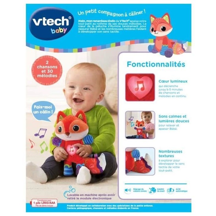 VTECH BABY - Malo, mon Renardeau Dodo VTECH BABY - Malo, mon Renardeau Dodo