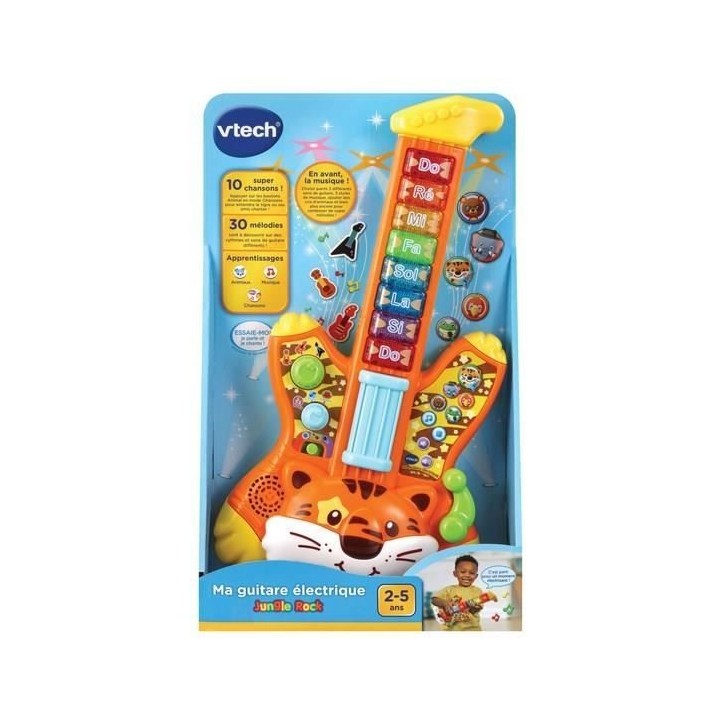 VTECH BABY - Jungle Rock - Guitare Electrique Tigre - Jouet Musical Enfant