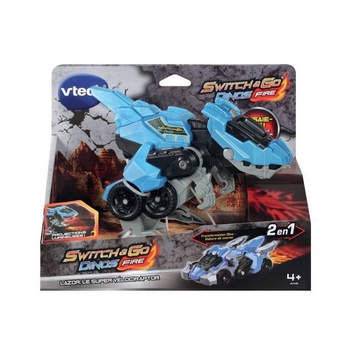 VTECH - Switch & Go Dinos Fire - Lazor, Le Super Vélociraptor VTECH - Switch & Go Dinos Fire - Lazor, Le Super Vélociraptor