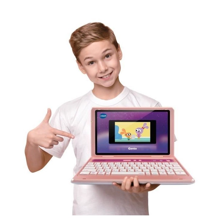 Ordinateur pour enfant VTECH Genio - Clavier AZERTY, souris, écran 5'', mémoire 8GB - Rose Ordinateur pour enfant VTECH Genio - Clavier AZERTY, souris, écran 5'', mémoire 8GB - Rose