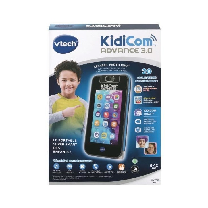 VTECH - KidiCom Advance 3.0 - Noir - Fonctionnalités High-Tech - 6-12 ans VTECH - KidiCom Advance 3.0 - Noir - Fonctionnalités High-Tech - 6-12 ans