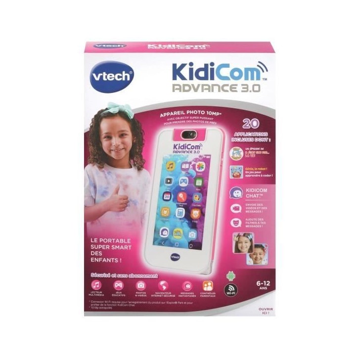 VTECH - KidiCom Advance 3.0 - Blanc - Fonctionnalités High-Tech - Batterie Rechargeable - 6-12 ans VTECH - KidiCom Advance 3.0 - Blanc - Fonctionnalités High-Tech - Batterie Rechargeable - 6-12 ans