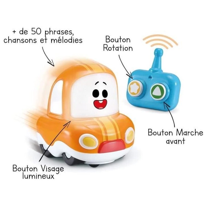 Bolide radiocommandé - VTECH - Super Cory Bolides Radiocommandé - Enfant - Orange et bleu