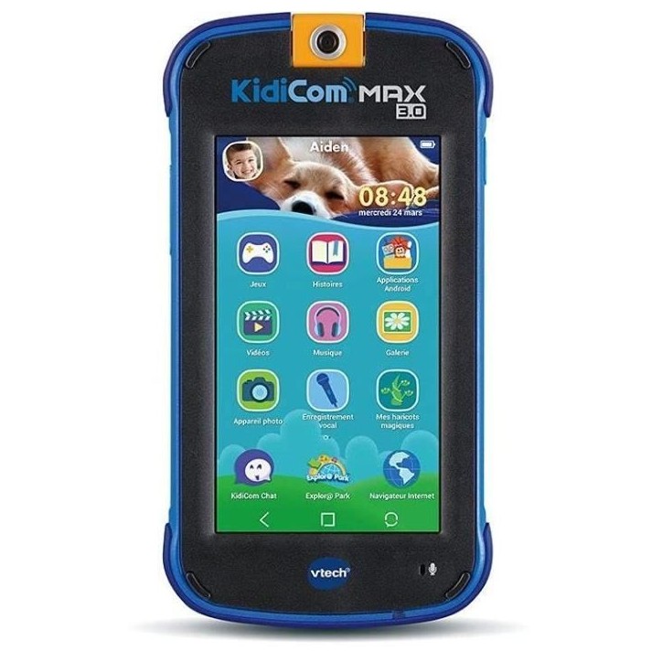 VTECH - Kidicom Max 3.0 - Portable enfant performant - 16 applications/jeux - 8 Go - Bleu