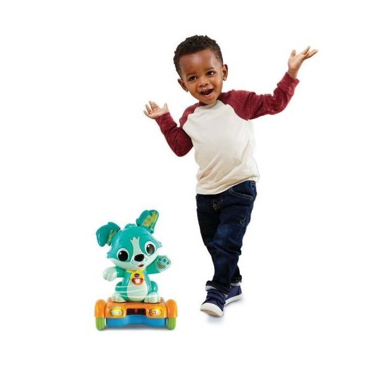 VTECH BABY - Titou, Mon Toutou Hoverboard - Chien Malicieux a 3 Roues - Piles Fournies - 12 a 36 mois
