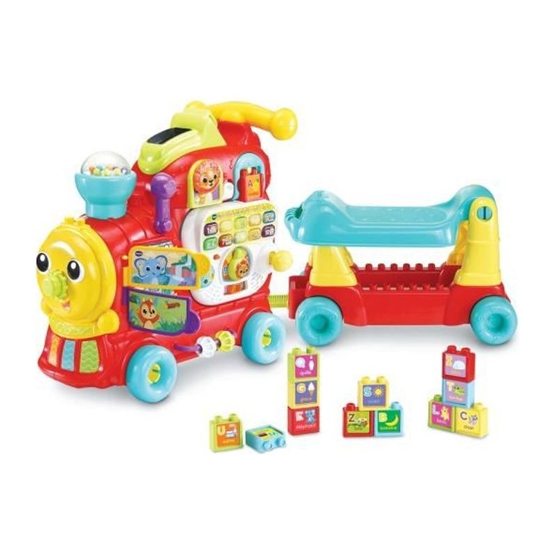 Porteur Maxiloco Mon Trotti Train 7 En 1 - VTECH BABY - Rouge - Musica Porteur Maxiloco Mon Trotti Train 7 En 1 - VTECH BABY - Rouge - Musica