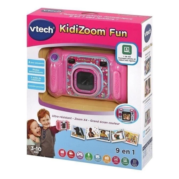 Appareil photo numérique VTECH Kidizoom Fun Rose - Mixte - Enfant - Intérieur - Piles fournies