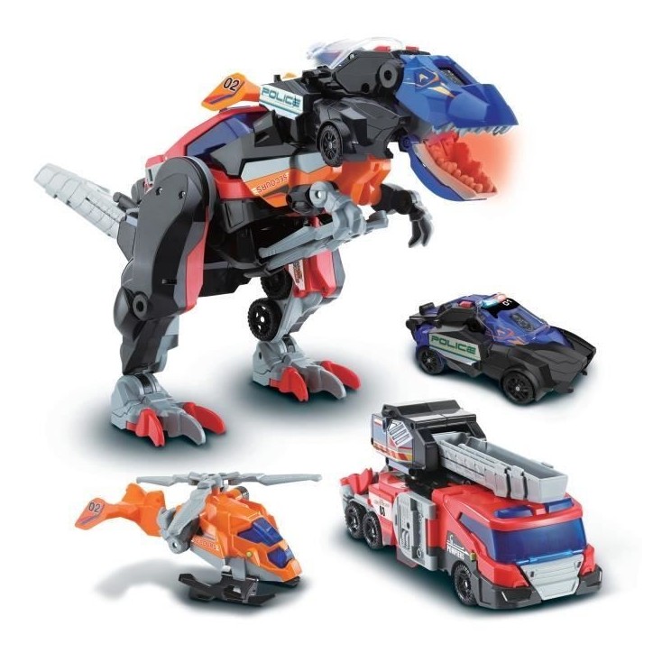 Jouet assemblable VTECH SWITCH & GO COMBO - TRIO, le méga T-Rex SOS (3 en 1) pour enfant de 4 ans et plus Jouet assemblable VTECH SWITCH & GO COMBO - TRIO, le méga T-Rex SOS (3 en 1) pour enfant de 4 ans et plus