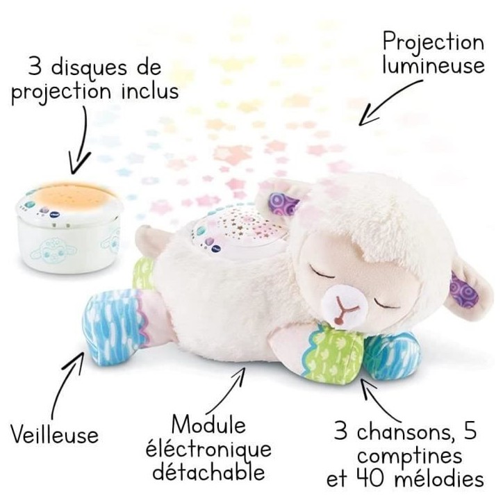 VTECH BABY - Manon, Lumi Mouton Nuit Etoilée 3 en 1 VTECH BABY - Manon, Lumi Mouton Nuit Etoilée 3 en 1