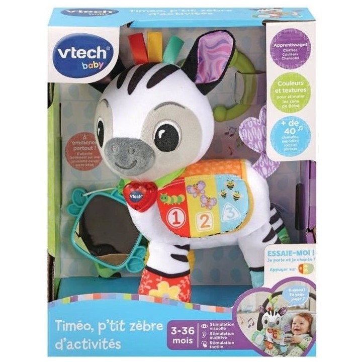 VTECH BABY - Timéo, P'tit Zebre d'Activités VTECH BABY - Timéo, P'tit Zebre d'Activités