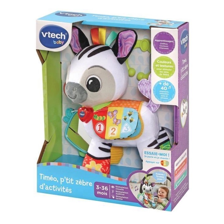 VTECH BABY - Timéo, P'tit Zebre d'Activités VTECH BABY - Timéo, P'tit Zebre d'Activités