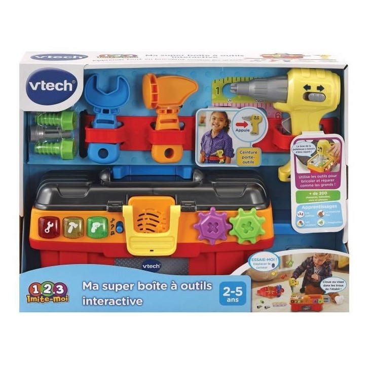 VTECH - 1,2,3 Imite-Moi - Ma Super Boite a Outils Interactive VTECH - 1,2,3 Imite-Moi - Ma Super Boite a Outils Interactive