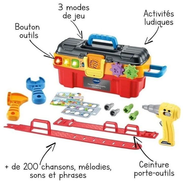 VTECH - 1,2,3 Imite-Moi - Ma Super Boite a Outils Interactive VTECH - 1,2,3 Imite-Moi - Ma Super Boite a Outils Interactive