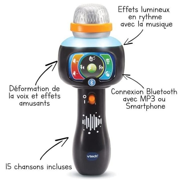 Microphone pour enfant - VTECH - Super Micro Magic'Fun - Bluetooth et effets sonores