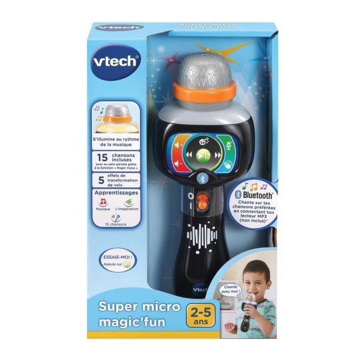 Microphone pour enfant - VTECH - Super Micro Magic'Fun - Bluetooth et effets sonores
