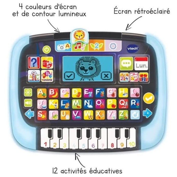 Tablette éducative VTECH P'tit Genius Magic Light pour enfants de 2 ans et plus - Noir/Bleu - Mixte Tablette éducative VTECH P'tit Genius Magic Light pour enfants de 2 ans et plus - Noir/Bleu - Mixte
