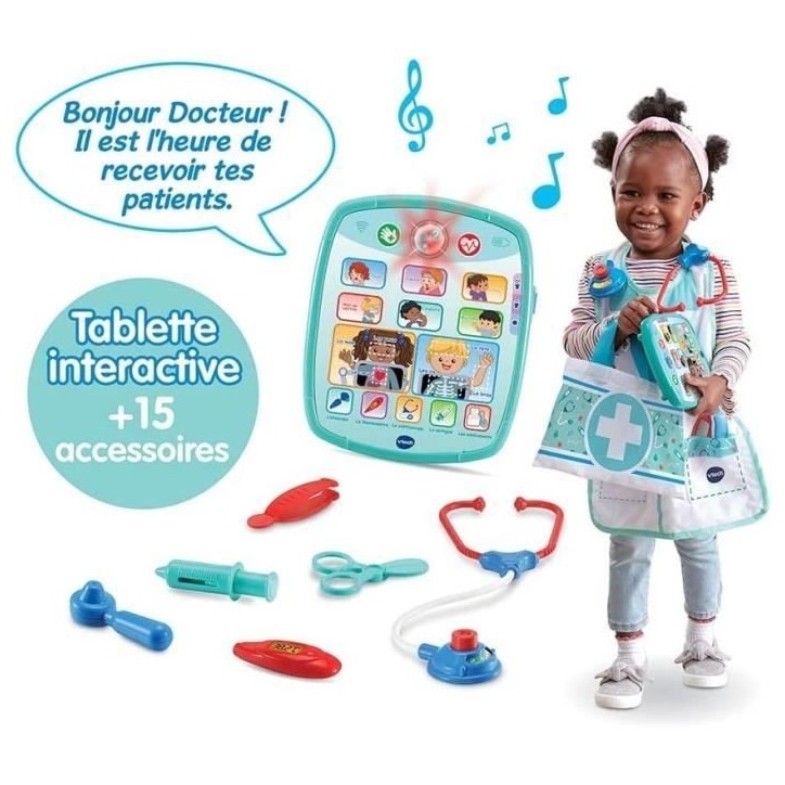 VTECH - 1,2,3 Imite-Moi - Kit Apprenti Docteur Électronique - Jouet d'Imitation Enfant VTECH - 1,2,3 Imite-Moi - Kit Apprenti Docteur Électronique - Jouet d'Imitation Enfant