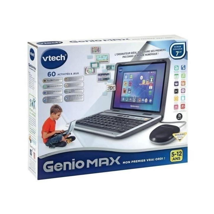 Ordinateur pour enfant VTECH GENIO MAX (écran 7) avec 10 jeux sur les métiers - Mixte - 5 a 12 ans Ordinateur pour enfant VTECH GENIO MAX (écran 7) avec 10 jeux sur les métiers - Mixte - 5 a 12 ans