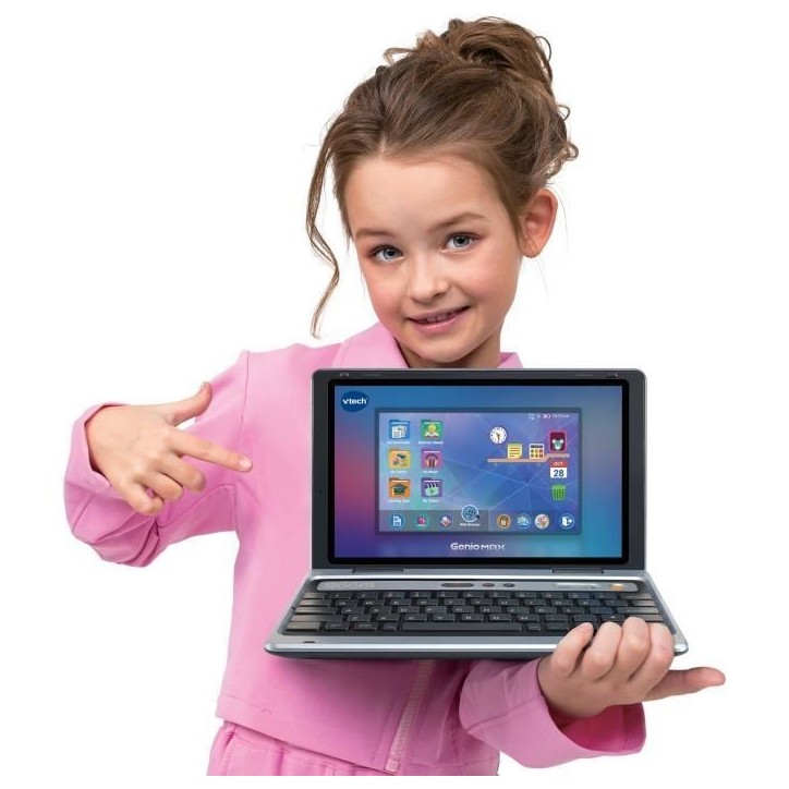 Ordinateur pour enfant VTECH GENIO MAX (écran 7) avec 10 jeux sur les métiers - Mixte - 5 a 12 ans Ordinateur pour enfant VTECH GENIO MAX (écran 7) avec 10 jeux sur les métiers - Mixte - 5 a 12 ans