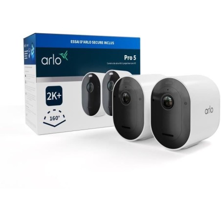 Pack 2 Cameras - ARLO - Pro 5 - Extérieur - Batterie - Vision nocturn