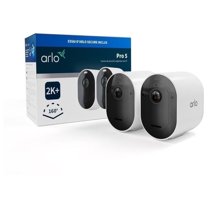 Pack 2 Cameras - ARLO - Pro 5 - Extérieur - Batterie - Vision nocturne