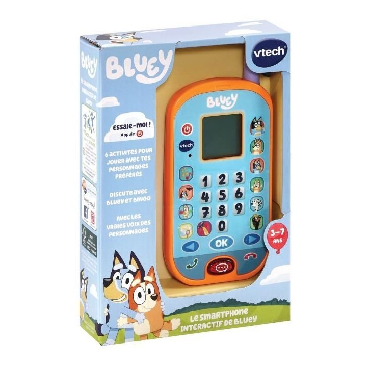 Jouet interactif - VTECH - Le Smartphone Interactif de Bluey - Multicolore - Batterie - Jouet éducatif