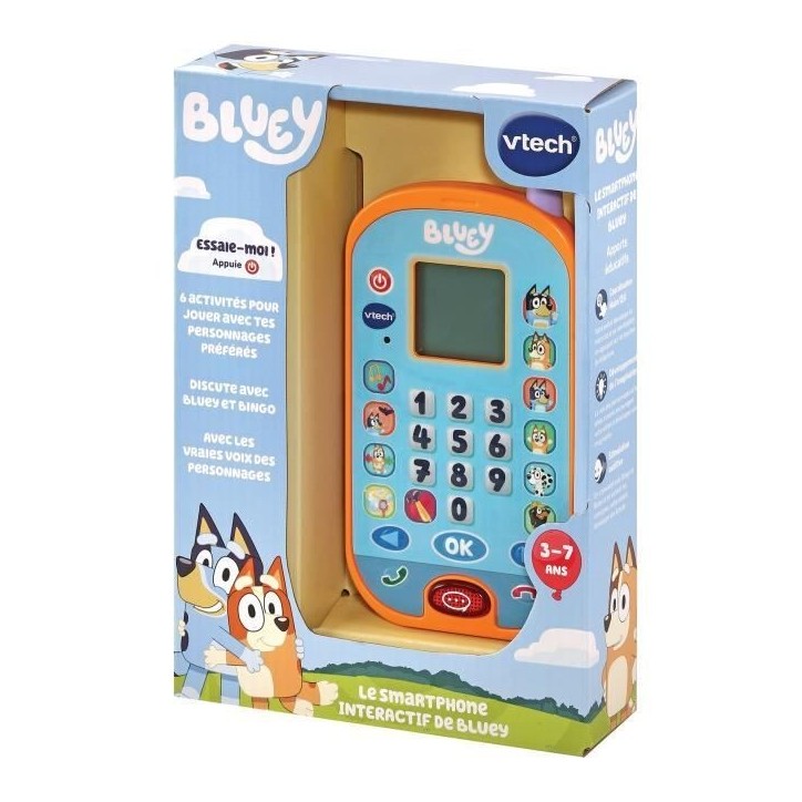 Jouet interactif - VTECH - Le Smartphone Interactif de Bluey - Multicolore - Batterie - Jouet éducatif