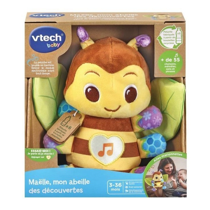 VTECH BABY - Play Green - Maëlle, mon Abeille des Découvertes (Bouteilles Plastique Recyclées)