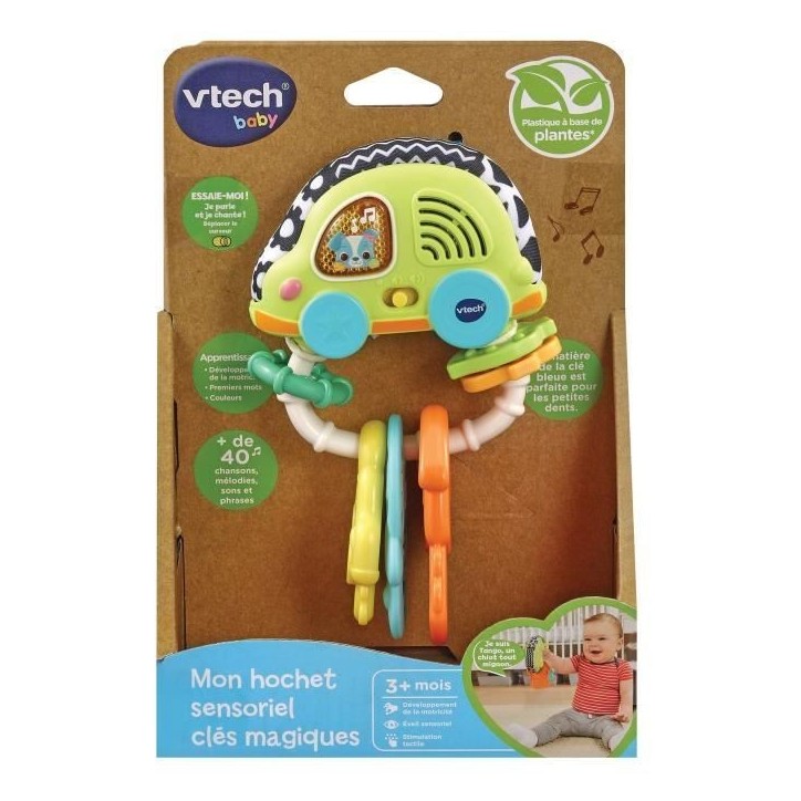 Hochet Sensoriel Clés Magiques Vtech Baby en bioplastique Hochet Sensoriel Clés Magiques Vtech Baby en bioplastique