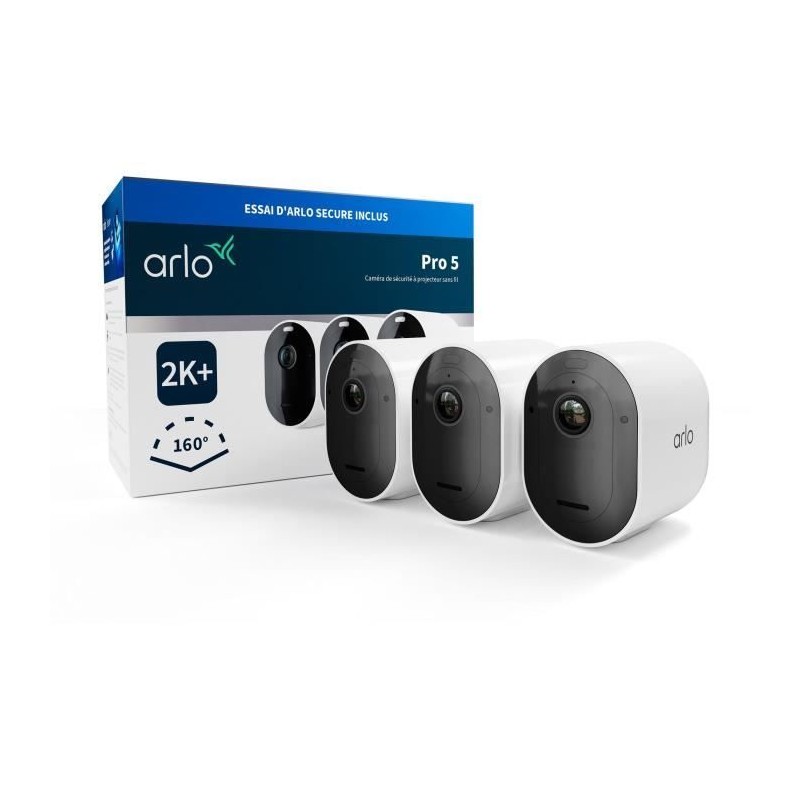 Pack 3 Cameras - ARLO - Pro 5 - Extérieur - Batterie - Vision nocturn Pack 3 Cameras - ARLO - Pro 5 - Extérieur - Batterie - Vision nocturn