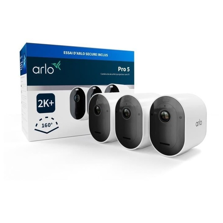 Pack 3 Cameras - ARLO - Pro 5 - Extérieur - Batterie - Vision nocturne Pack 3 Cameras - ARLO - Pro 5 - Extérieur - Batterie - Vision nocturne