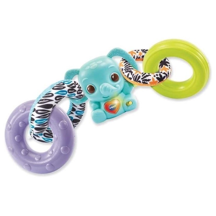 VTECH BABY - Play Green - Nino, Éléphanteau Empilo 3 en 1 (Plastique Bio Sourcé) VTECH BABY - Play Green - Nino, Éléphanteau Empilo 3 en 1 (Plastique Bio Sourcé)