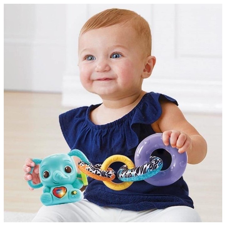 VTECH BABY - Play Green - Nino, Éléphanteau Empilo 3 en 1 (Plastique Bio Sourcé) VTECH BABY - Play Green - Nino, Éléphanteau Empilo 3 en 1 (Plastique Bio Sourcé)