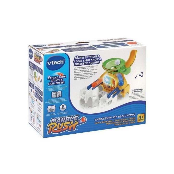 Circuit a Billes Marble Rush - VTECH - Expansion Kit Electronic - Tourbillon Sons et Lumieres