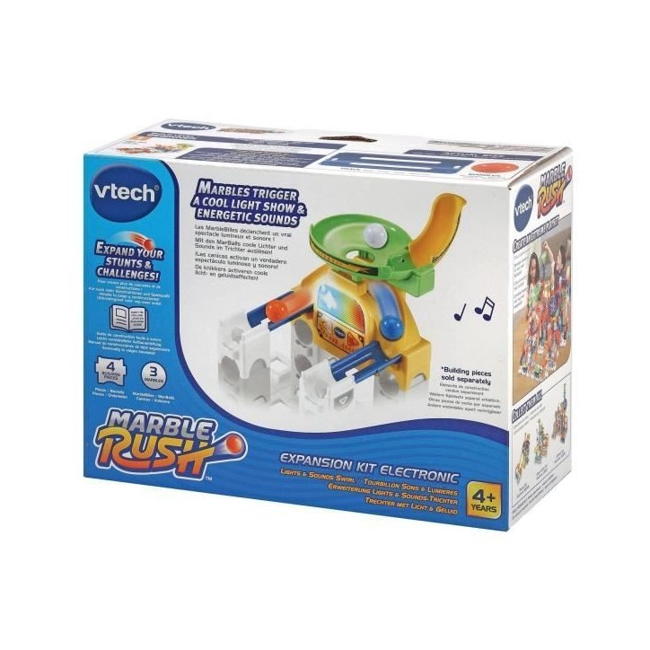 Circuit a Billes Marble Rush - VTECH - Expansion Kit Electronic - Tourbillon Sons et Lumieres