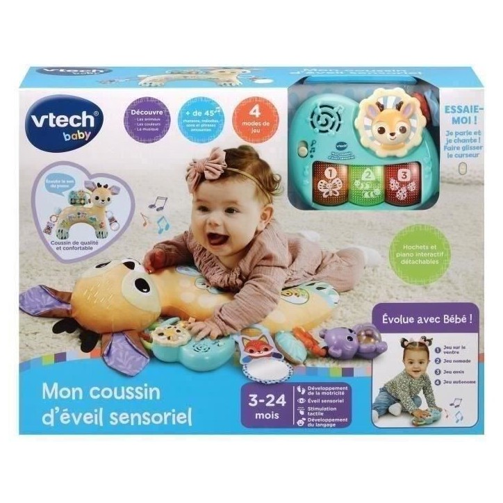 VTECH MON COUSSIN D'ÉVEIL SENSORIEL
