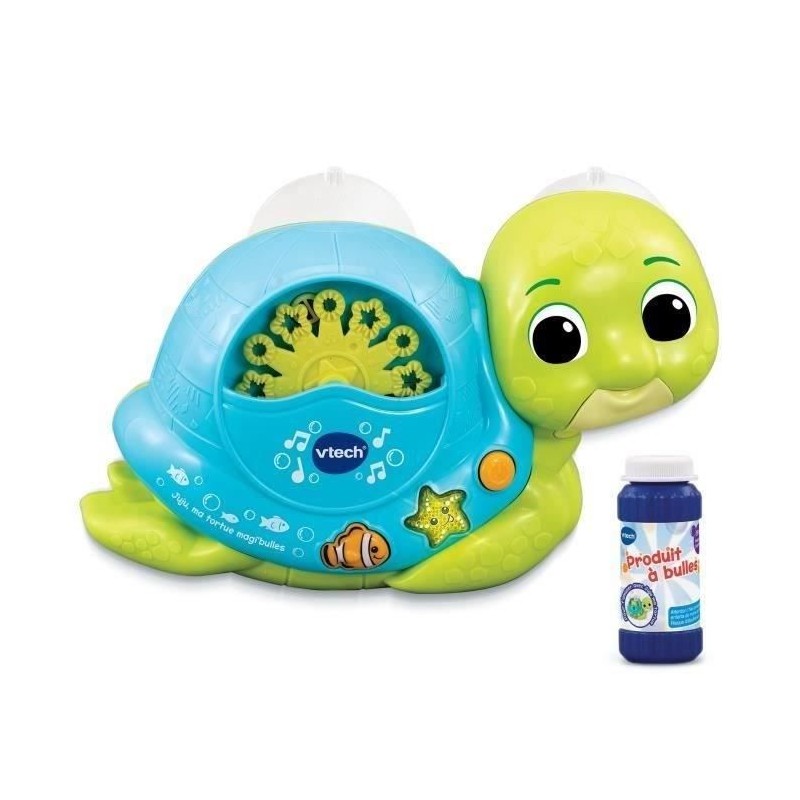 Tortue musicale VTECH JUJU MA TORTUE MAGI BULLES pour bébé de 1 a 5 Tortue musicale VTECH JUJU MA TORTUE MAGI BULLES pour bébé de 1 a 5