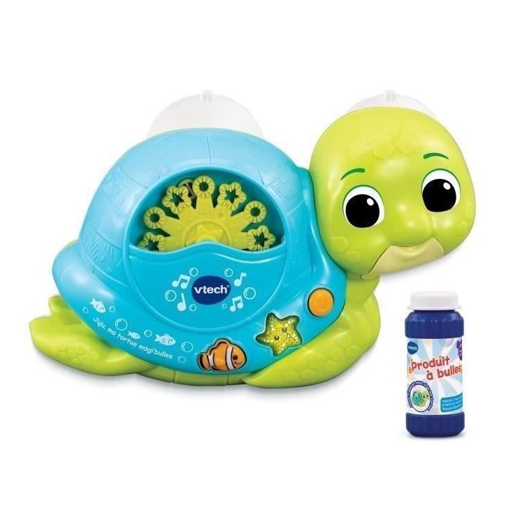 Tortue musicale VTECH JUJU MA TORTUE MAGI BULLES pour bébé de 1 a 5 ans Tortue musicale VTECH JUJU MA TORTUE MAGI BULLES pour bébé de 1 a 5 ans