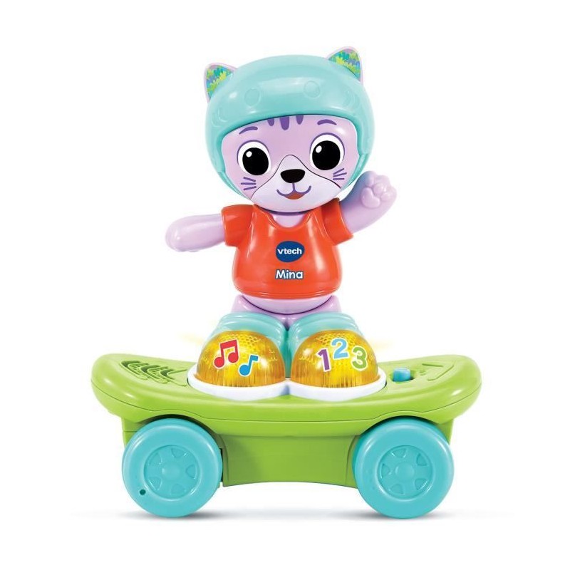 Jouet interactif - VTECH BABY - Mina, mon Chat Rouli'golo - Skateboard Jouet interactif - VTECH BABY - Mina, mon Chat Rouli'golo - Skateboard