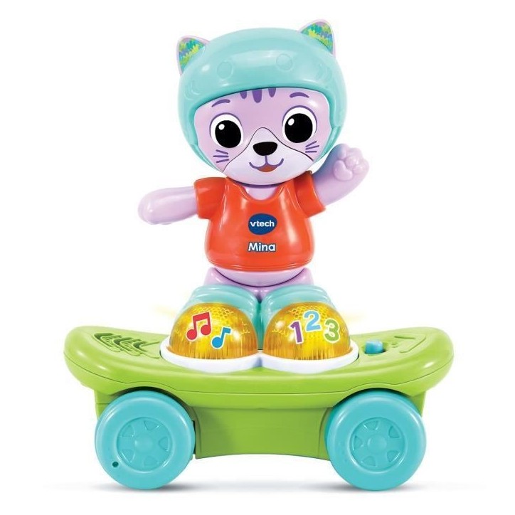 Jouet interactif - VTECH BABY - Mina, mon Chat Rouli'golo - Skateboard - Mixte - 12 mois+