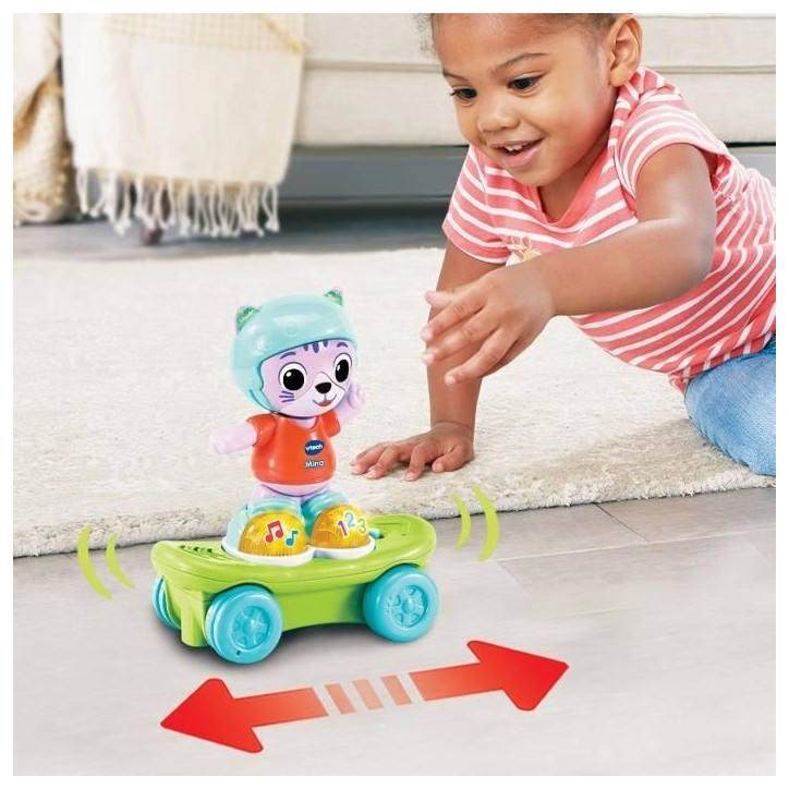 Jouet interactif - VTECH BABY - Mina, mon Chat Rouli'golo - Skateboard - Mixte - 12 mois+