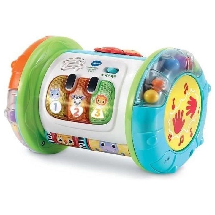 Rouleau d'activités interactif VTECH MAGI ROULEAU TAM-TAM 3 EN 1 pour bébé de 9 a 36 mois - Blanc/Multicolore Rouleau d'activités interactif VTECH MAGI ROULEAU TAM-TAM 3 EN 1 pour bébé de 9 a 36 mois - Blanc/Multicolore