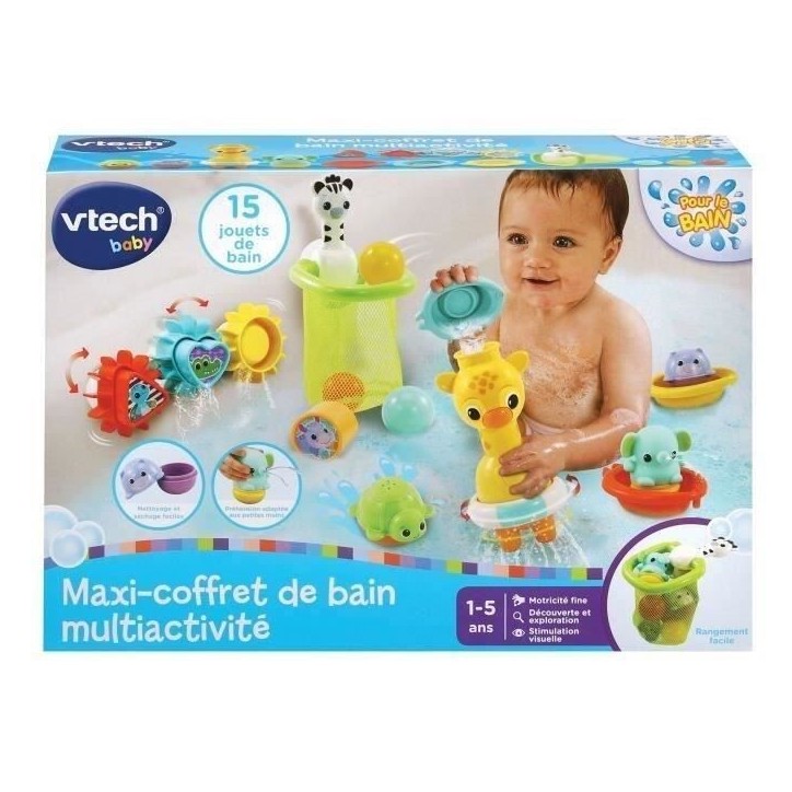 Coffret de bain multi-activité VTECH MAXI - Girafe mécanique - Pour enfants de 5 mois a 5 ans